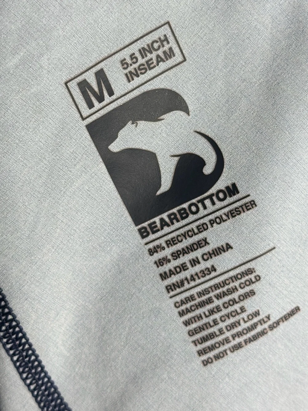 Barebottom Men's Navy Topographic Athletic Shorts with Reflective Detail